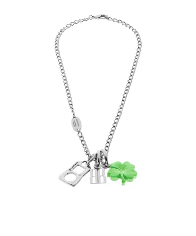 Balenciaga Carousel Clover Collector Necklace In Multi-color