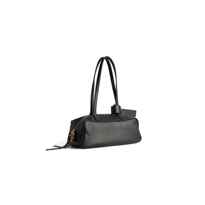 Balenciaga Carrie Bowling Bag In Black