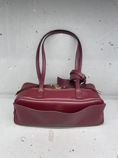 Balenciaga Carrie Small Bowling Bag In Red