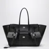 Balenciaga Carry All Bel Air Large Bag In Black Leather Women