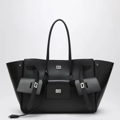 BALENCIAGA BALENCIAGA  CARRY ALL BEL AIR LARGE BAG IN BLACK LEATHER