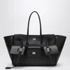 Balenciaga Carry All Bel Air Large Bag In Black Leather Women