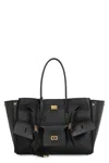 Balenciaga Carry All Bel Air Media Leather Handbag In Black