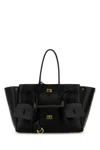 Balenciaga Carry All Bel Air Media Leather Handbag In Black
