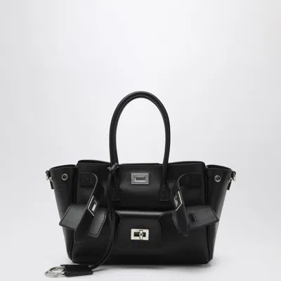 Balenciaga Carry All Bel Air Mini Black Bag In Leather Women