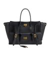 Balenciaga Women Black Leather Medium Carry All Bel Air Shopping Bag In Black