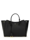 Balenciaga Black Leather Mini Carry All Hampton Shopping Bag In Black