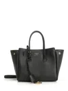 Balenciaga Women Black Leather Mini Carry All Hampton Shopping Bag