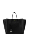 Balenciaga Leather Hampton Shopping Bag With Top Handles In Black