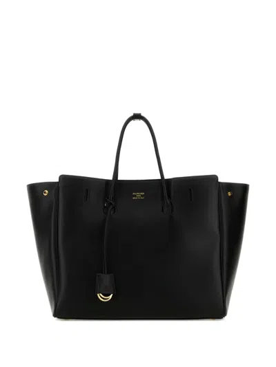 Balenciaga Women Black Leather Small Carry All Hempton Handbag In Pink