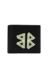Balenciaga Cash Black Wallet In Grained Leather In Black