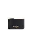 Balenciaga Cash 2.0 Long Change And Card Holder In Black
