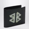Balenciaga Cash Black Wallet In Grained Leather In Black