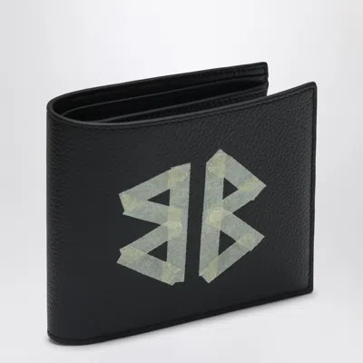 BALENCIAGA BALENCIAGA CASH BLACK WALLET IN GRAINED LEATHER