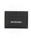 Balenciaga Cash Logo Cardholder In Black