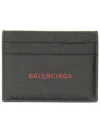 Balenciaga Textured Cash And Card Holder In Black