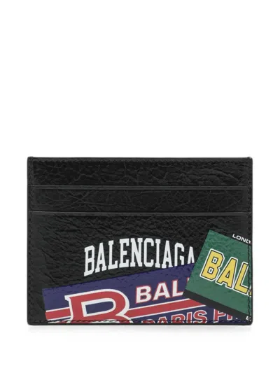Balenciaga Cash Card Holder In Black/multicolor