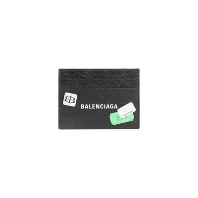 Balenciaga Cash Card Holder Men In Black