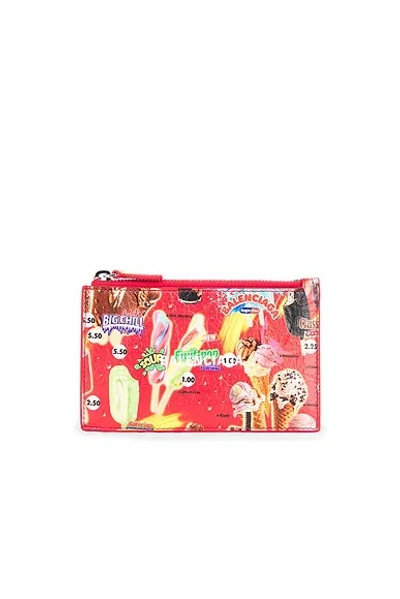 Balenciaga Cash Card Holder In Red