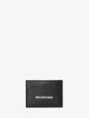 Balenciaga Compact Calfskin Cardholder Leather Imperfections In Black
