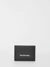 Balenciaga Compact Calfskin Cardholder Leather Imperfections In Black