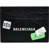 Balenciaga Cash Leather Card Case In Multi