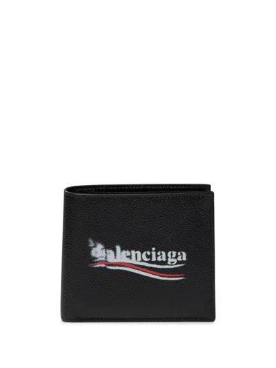 BALENCIAGA LOGO-PRINT WALLET