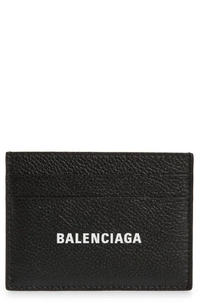 BALENCIAGA BALENCIAGA CASH LOGO LEATHER CARD CASE