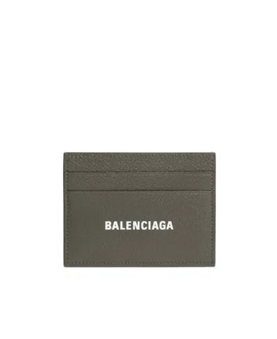 Balenciaga Cash Logo-print Cardholder In Green