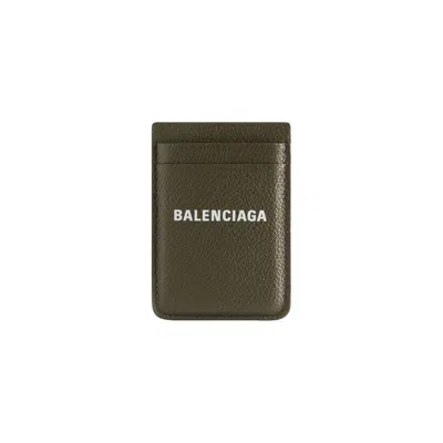 Pre-owned Balenciaga Cash Magnet Card Holder 'olive' | Green | Men's Size Onesize