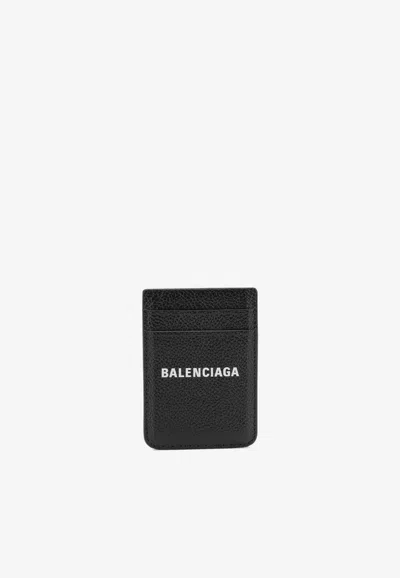 Balenciaga Cash Magnetic Cardholder In Black