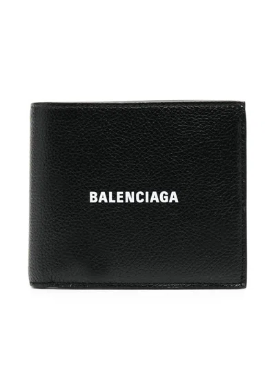 Balenciaga Cash Sq Fold Co Wal In Black White
