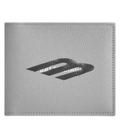 Balenciaga Cash Square Folded Leather Wallet In Gray