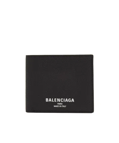 Balenciaga Cash Square Folding Wallet In Black