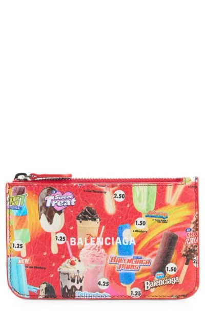 Balenciaga Cash Sweet Treat Zip Card Case In Multi