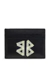 Balenciaga Cash Tape Type Logo Leather Card Holder