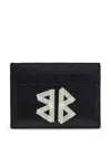 Balenciaga Cash Tape Type Logo Leather Card Holder