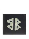 Balenciaga Cash Black Wallet In Grained Leather