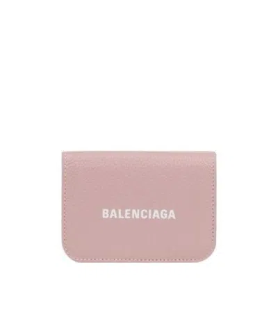 Balenciaga Cash Two-tone Pebbled-texture Purse In Nude