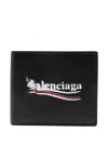 Balenciaga Men Cash Sq Fold Co Wal In Black