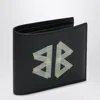 Balenciaga Cash Black Wallet In Grained Leather