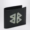 Balenciaga Cash Black Wallet In Grained Leather