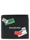 Balenciaga Black Square Foldable Cash Wallet In Multi