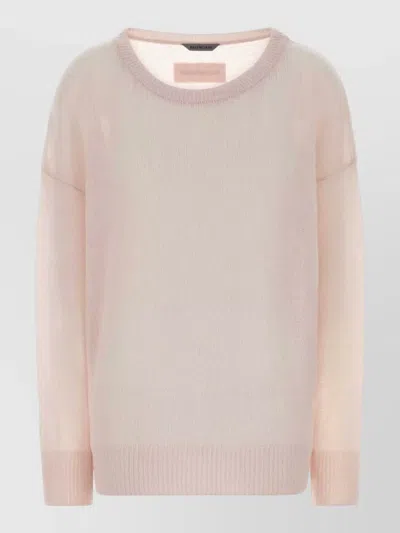 Balenciaga Cashmere Oversize Sweater Ribbed Finishes In Pink