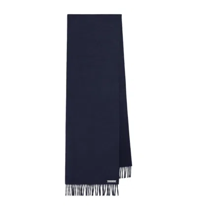 Balenciaga Cashmere-wool Scarf In Blue