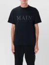 Balenciaga Black Faded Regular Fit Logo T-shirt In Blue