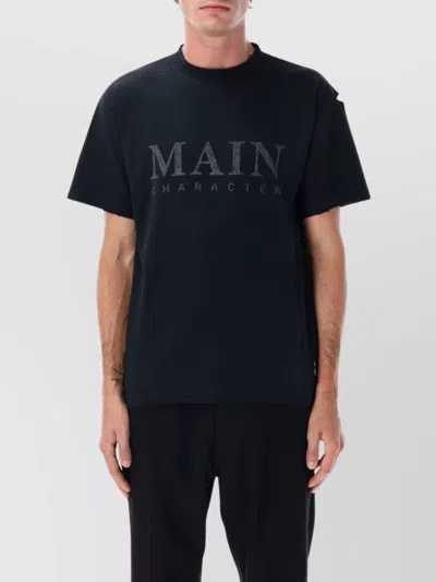 Balenciaga Casual Graphic Cotton T-shirt In Blue