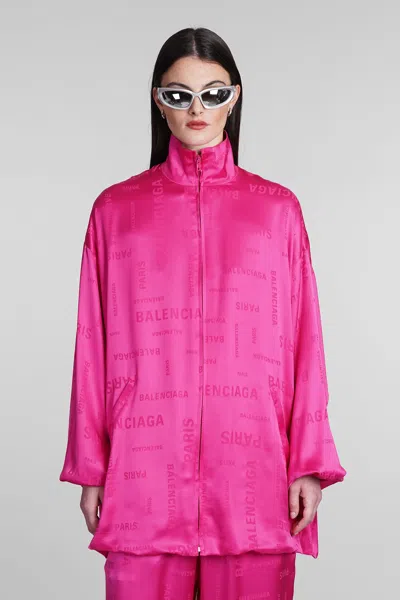 BALENCIAGA BALENCIAGA CASUAL JACKET IN FUXIA SILK