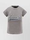 Balenciaga Casual Top With Short Sleeves And Print In Gray