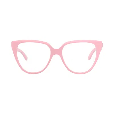 Pre-owned Balenciaga Cat Eye Acetate Optical Frames 'pink/transparent' | Women's Size Onesize